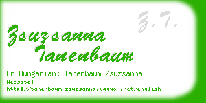 zsuzsanna tanenbaum business card